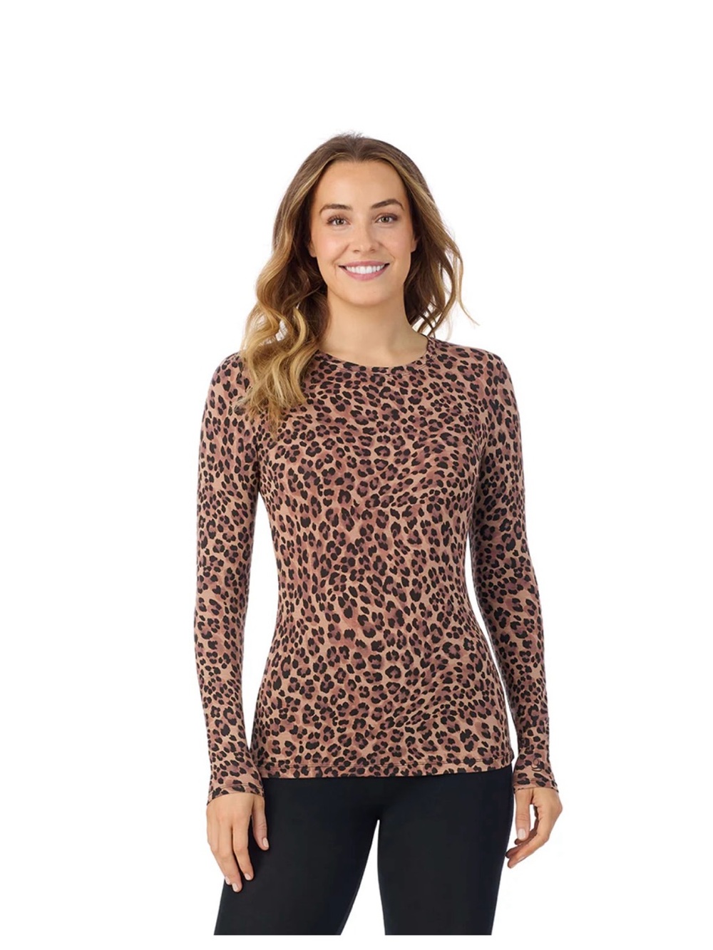 Women's Plus Size Cuddl Duds Softwear Stretch Long Sleeve Crewneck Top 3X NWT